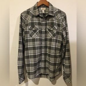 DIESEL Large pearl snap button down western shirt